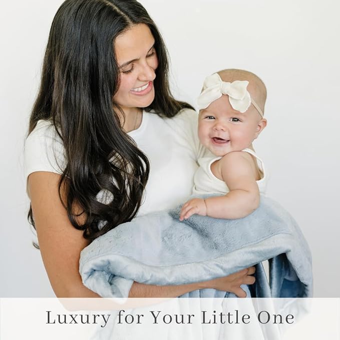 SARANONI Receiving Blankets for Babies Super Soft Boutique Quality Lush Luxury Baby Blanket (Slate, Receiving Blanket 40" x 30")