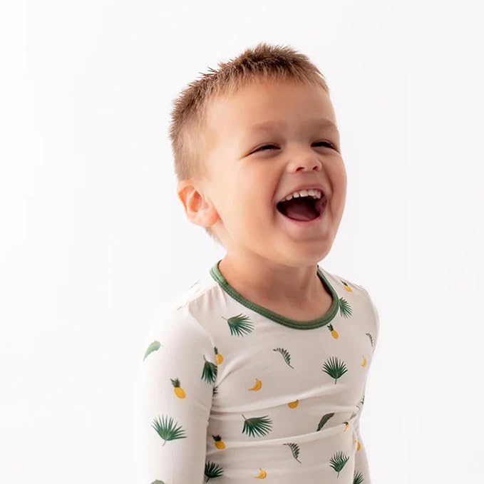Toddler Pajamas – 95% Bamboo Viscose, 5% Spandex – Soft, Breathable Long-Sleeve Pajama Set for Kids, Sleepwear, Imported