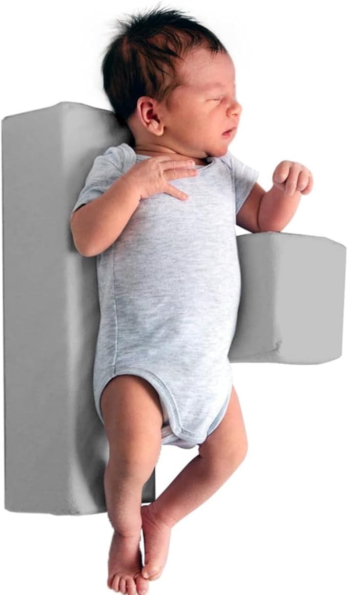 Baby Side Sleeper Weddge Adjustable Soft and Breathable Pillow Gray