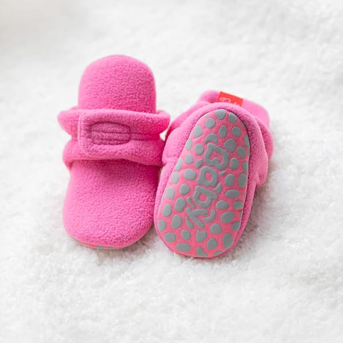 Sawimlgy Newborn Infant Baby Girl Boy Cotton Booties Stay On Sock Slippers Soft Bedroom Shoes Non-Skid Ankle Boots With Grippers Toddler Crib Warm Shoe First Walker Birthday Shower