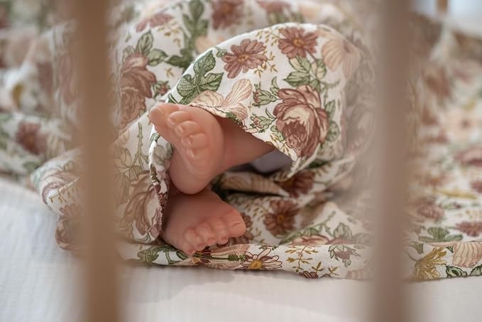 Little Jump 2 Pack Western Wild Flowers Muslin Swaddle Blankets for Baby Girls, Receiving Blanket Large 47 x 47 inches, Soft Breathable Muslin Baby Blanket for Newborn(Vintage Floral)