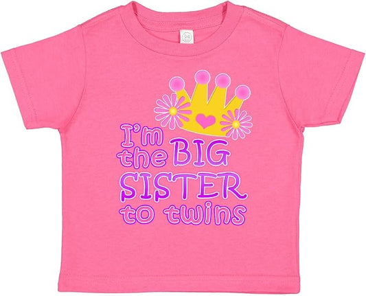 inktastic I'm The Big Sister to Twins. Toddler T-Shirt