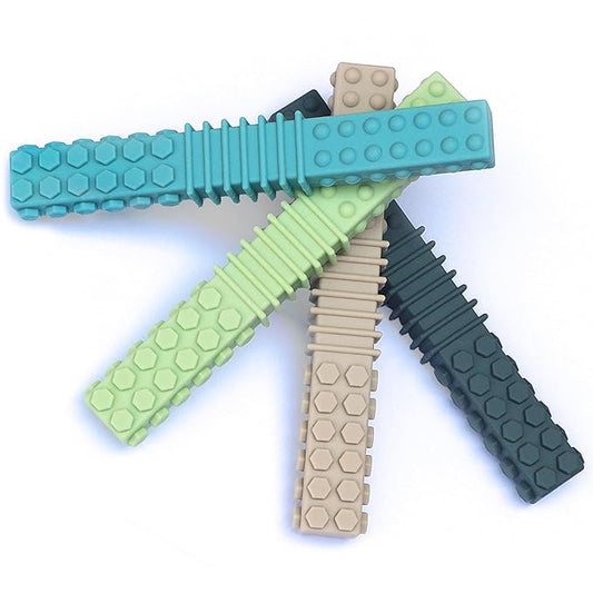 Sensory Chew Toys for Kids, 4 Pack Teething Sticks Oral Motor Tool for Baby 3-6 6-12 Months, Silicone Mouth Fidgets Stim Toy for Boys Girls with Autism, ADHD, Autism, Biting Needs