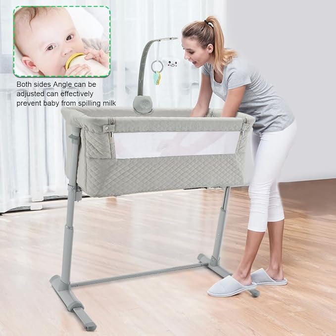 RONBEI Baby Bassinet, Bedside Sleeper Cribs,Baby Bed to Bed, Adjustable, Portable for Newborn, Infant/Baby Boy/Baby Girl