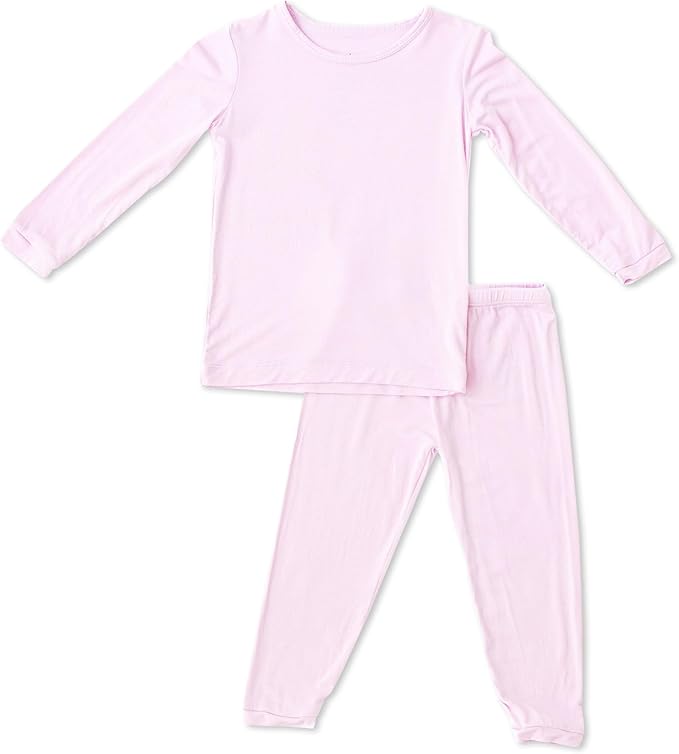 Toddler Pajamas – 95% Bamboo Viscose, 5% Spandex – Soft, Breathable Long-Sleeve Pajama Set for Kids, Sleepwear, Imported