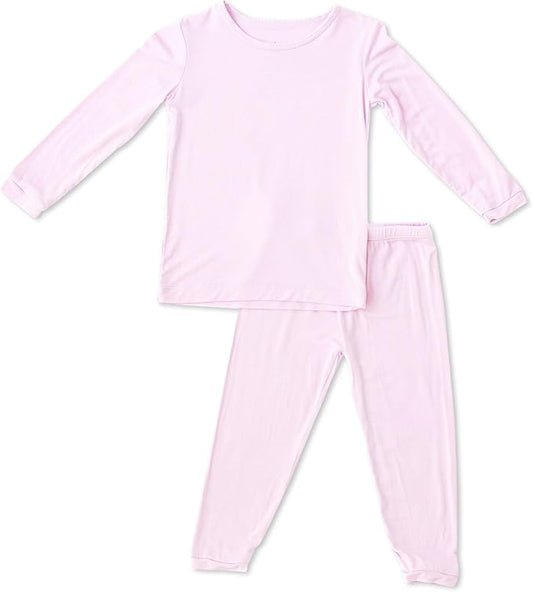 Toddler Pajamas – 95% Bamboo Viscose, 5% Spandex – Soft, Breathable Long-Sleeve Pajama Set for Kids, Sleepwear, Imported