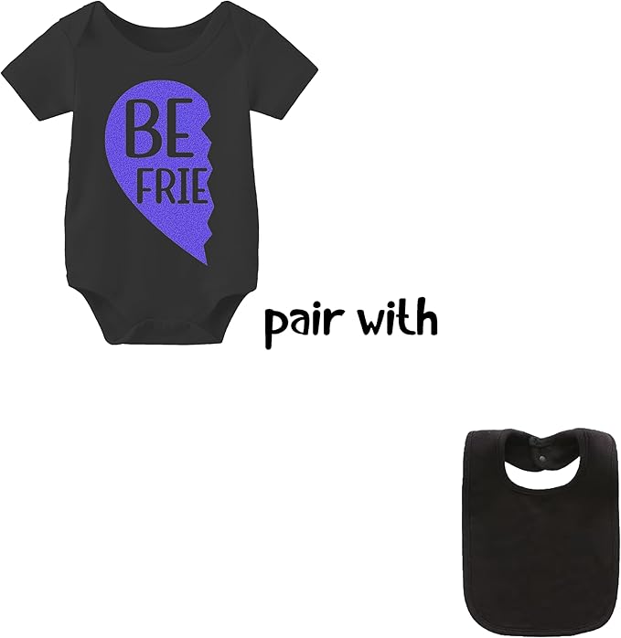 YSCULBUTOL Baby Twins Bodysuits Best Friends Forever Baby Clothes Set with Bibs Girl Outfit with hat