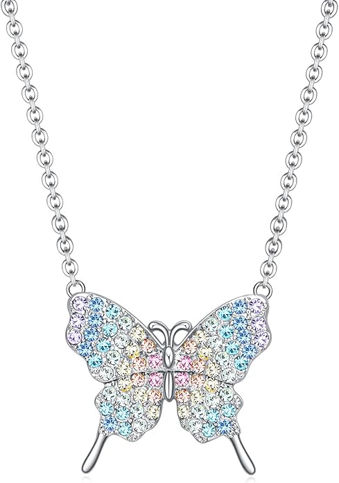 luomart Butterfly Necklace Gifts for Girls Women,Butterfly Pendant Necklaces Jewelry Gift for Butterfly Lovers