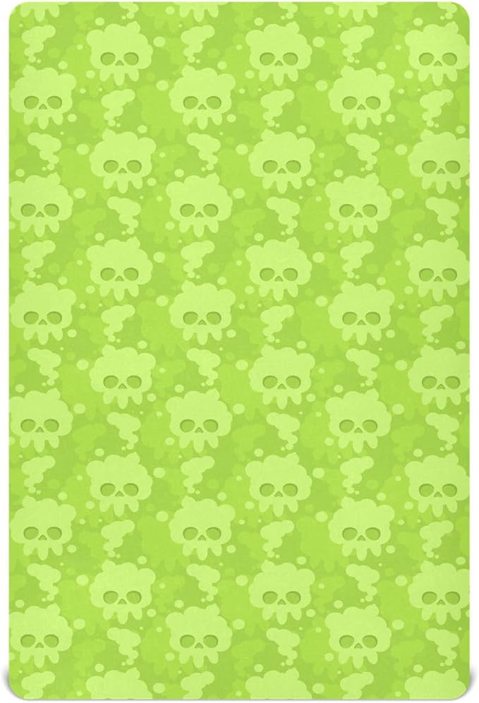 Smoke Skull Crib Sheets for Neutral Bassinet Play Sheets,Sheets Toddler Bed Sheets for Baby Boys Girs 39 * 27 * 5in
