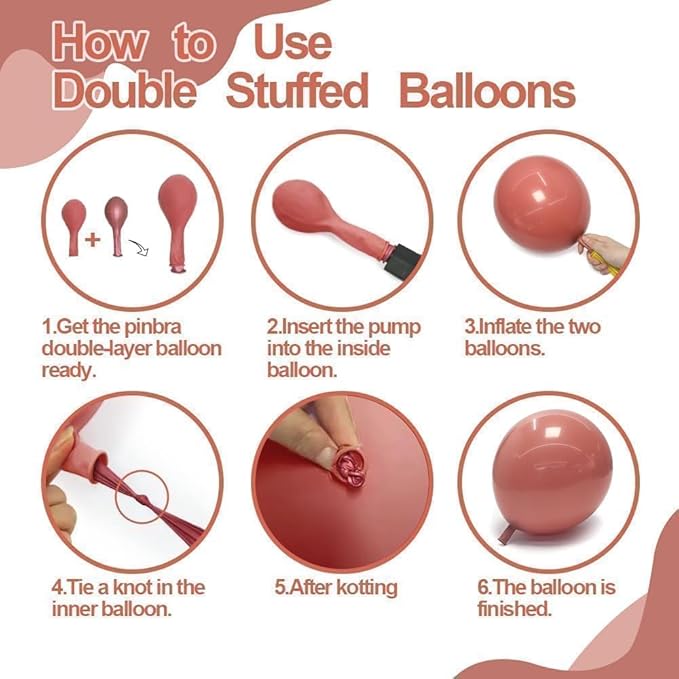 Dusty Pink Cream White Balloon Garland, Double Stuffed Rose Pink Sand White Pearl Balloons Blush Beige Nude Balloon Arch Kit for Boho Bridal Shower Wedding Baby Shower Birthday Fall Party Decorations