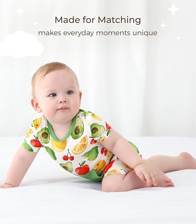 Baby Boy Romper Toddler Boys Short Sleeve Shorts Soft Jumpsuit Outfit Viscose Made from Bamboo