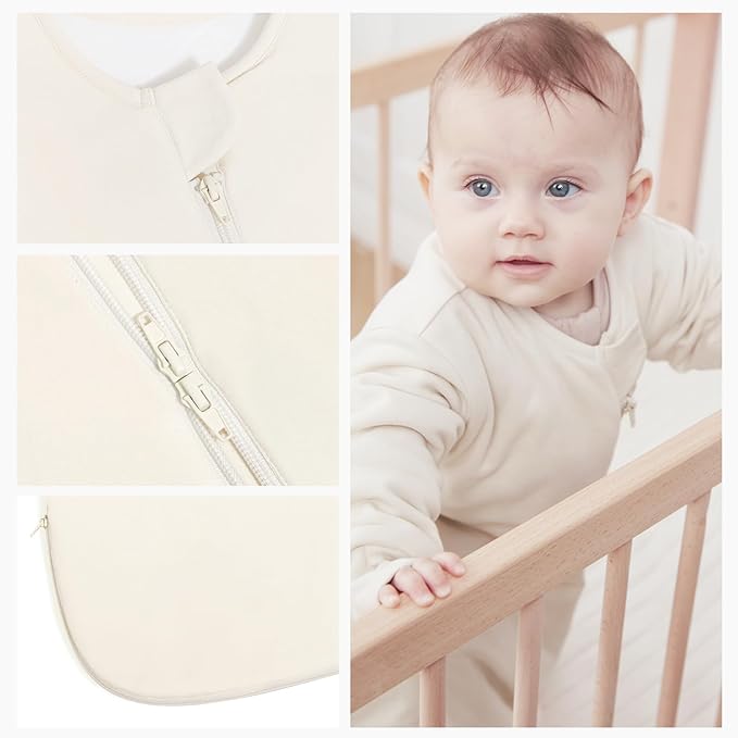 Unisex Sleeping Bag for Babies and Toddlers 1.0 Tog Sleep Sack 6-18Months, Newborn Sleep Sack, Wearable Blanket Baby, One piece Long sleeves, Gifts for Baby