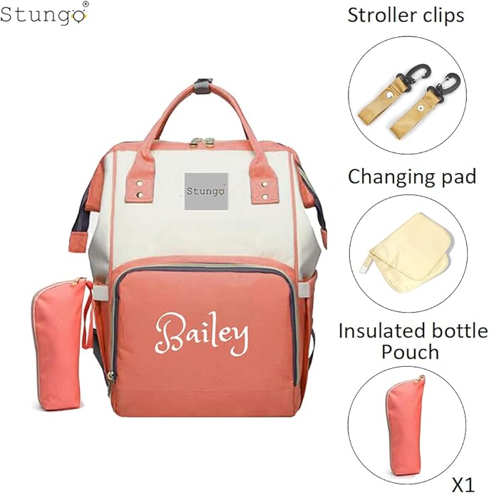 PERSONALIZED Large Diaper Bag Knapsack Custom Diaper bag Monogram Backpack