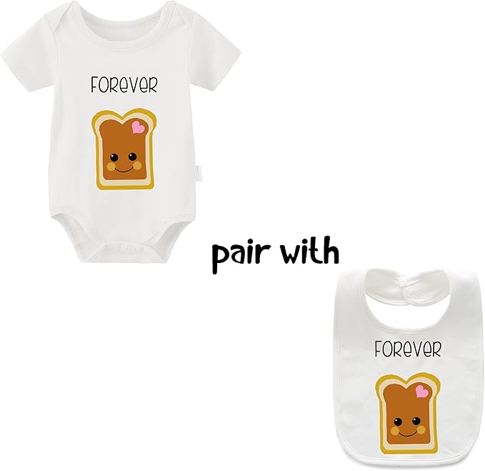 YSCULBUTOL Baby Twins Bodysuit Perfect Together Best Friend Newborn Romper Toddler Unisex Twin Outfit