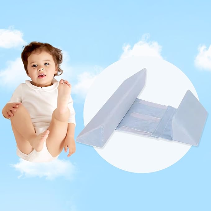 Baby Side Sleeper Weddge Breathable Pillow, Removable and Washable Breathable Bedding Set, Medium