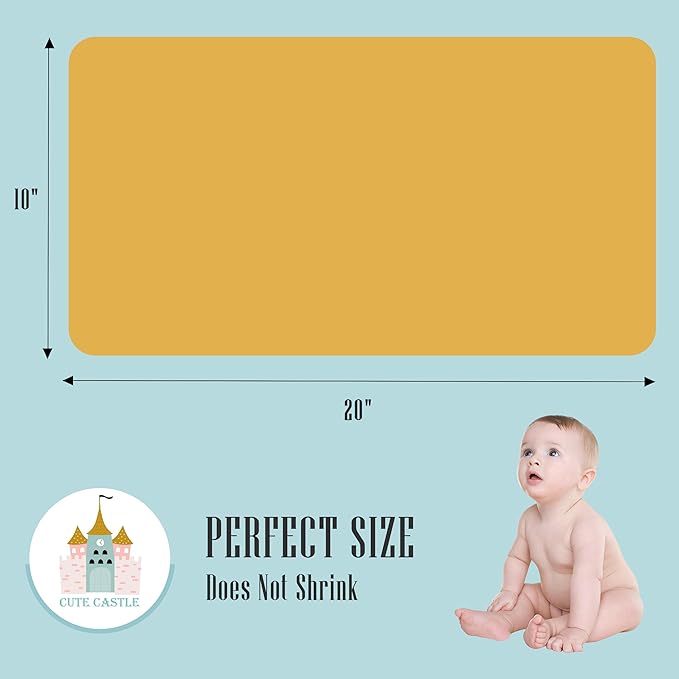 Cute Castle 12 Pack Muslin Burp Cloths for Baby - Ultra-Soft 100% Cotton Baby Washcloths - Large 20'' by 10'' Super Absorbent Milk Spit Up Rags - Burpy Cloths for Unisex, Boy, Girl - Honey