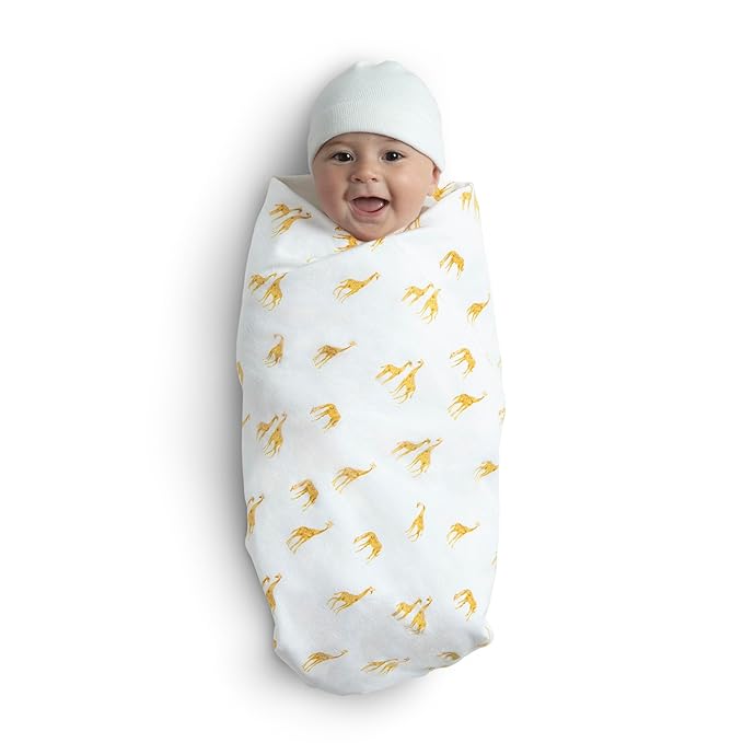 Delta Children 100% Cotton Flannel Baby Receiving Blankets for Girls and Boys – 30x30 Inches (Pack of 4), Safari Friends