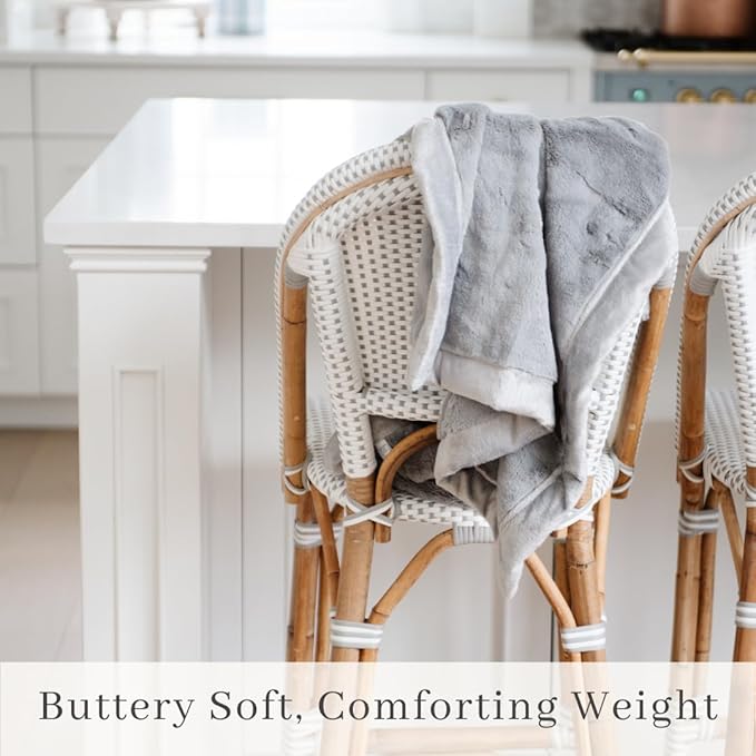 SARANONI Receiving Blankets for Babies Super Soft Boutique Quality Lush Luxury (Gray, Receiving 40" x 30”)