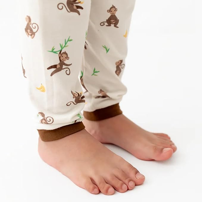 Toddler Pajamas – 95% Bamboo Viscose, 5% Spandex – Soft, Breathable Long-Sleeve Pajama Set for Kids, Sleepwear, Imported