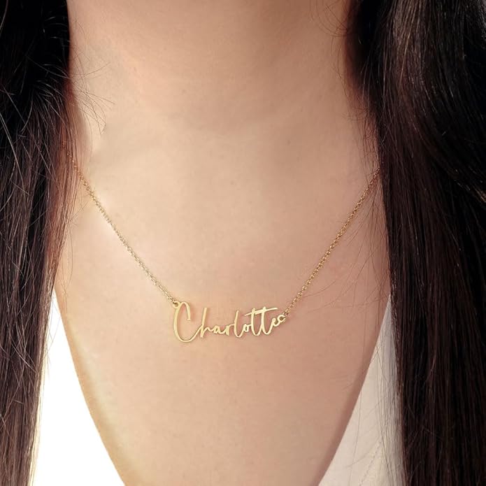 PicturesOnGold.com Custom Name Necklace For Women Personalized Name Necklace in Sterling Silver or Gold Necklace Personalized with any Name or Word