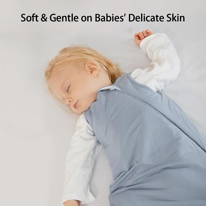 Rayon Made from Bamboo Sleep Sack 6-12 Months 2.5 Tog Winter Warm Ultra Soft Baby Wearable Blanket Toddler Sleep Sack for Babies Unisex Girl Boy 2-Way Zipper Quilted Thick Baby Sleeping Bag