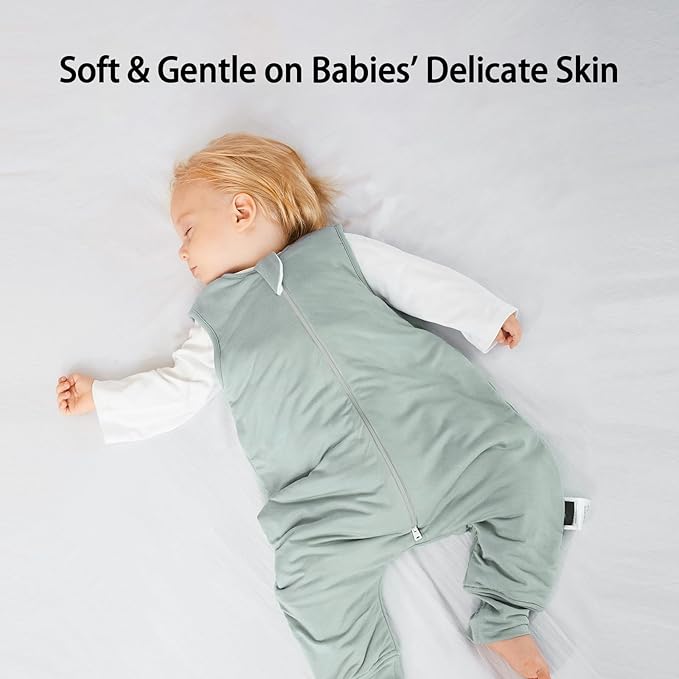 BubblePanda Rayon Made From Bamboo Toddler Sleep Sack with Feet 12-24 Months 2.5 Tog Winter Ultra Soft Warm Baby Sleep Bag Walker 1t-2t Quilted Thick Wearable Blanket with Legs 2-Way Zipper