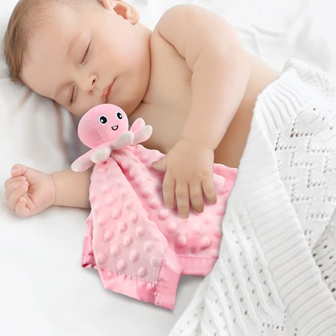 Baby Security Blanket Loveys for Babies Snuggle Toy Plush Octopus Stuffed Animal Baby Gifts for Girls and Boys Newborn