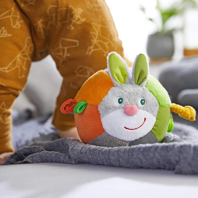 HABA Baby Balls - Machine Washable Baby Sensory Toys - Ideal Baby Toy for Teething, Tummy Time Toys for Ages 6 Months & up