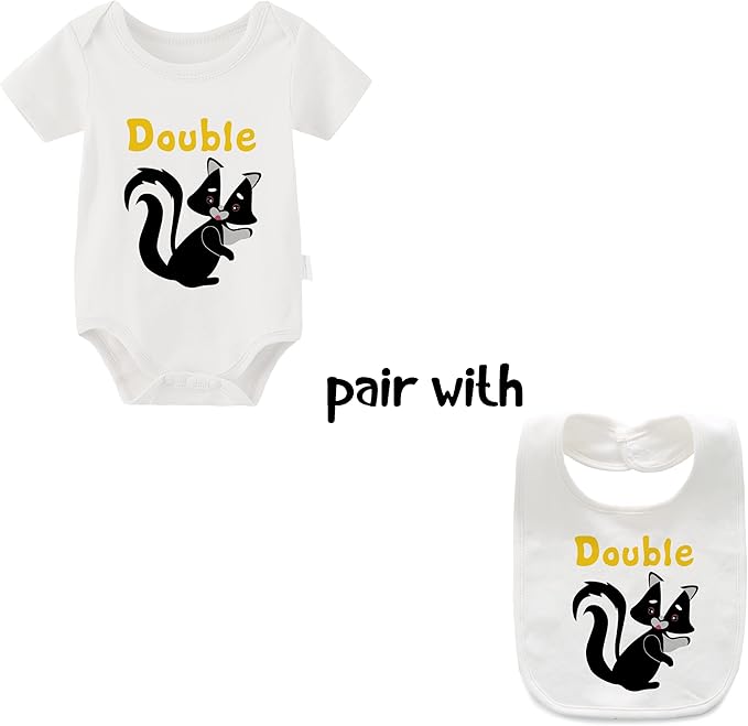 YSCULBUTOL Baby Twins Bodysuit Perfect Together Best Friend Newborn Romper Toddler Unisex Twin Outfit