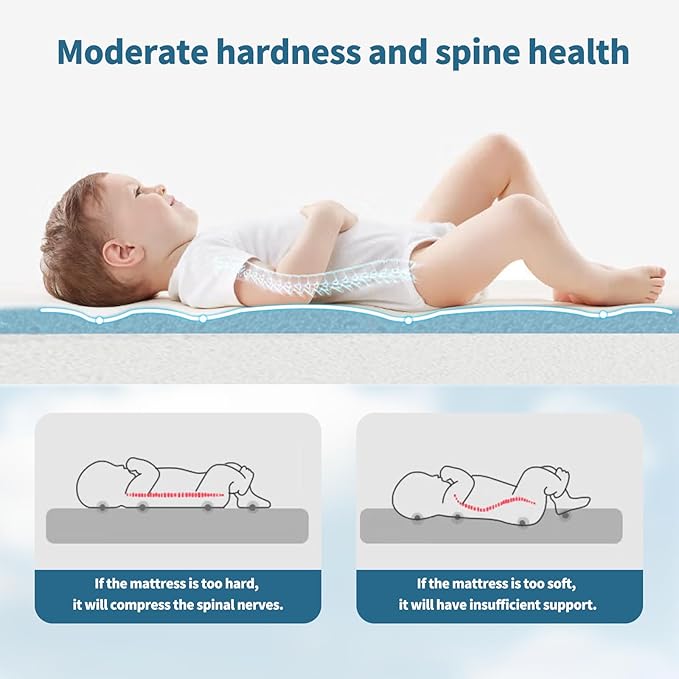 Baby Bassinet Mattress, 26" x 12" x 2" Dual Sided Gel Memory Foam Mattress with Breathable Removable Soft Cover Fit for The Bassinet Comes with Pack and Play