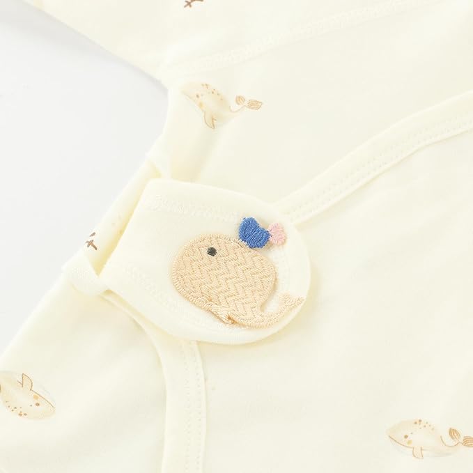Premie Side Snap Baby Shirt for Preemie Baby, Purcotton Side Snap Tees for Newborn Baby Girls&Boys