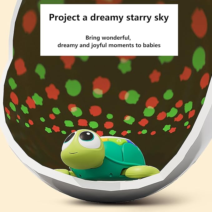 Baby Sleeping toys 6-12 Months, Musical Turtle Crawling Baby Toys, Toys with Light & Sound, Projection toys, Infant Toys 0-3 3-6 6-18 Months Newborn Toys Birthday Toys for 1 2 Year Old Boy Girl
