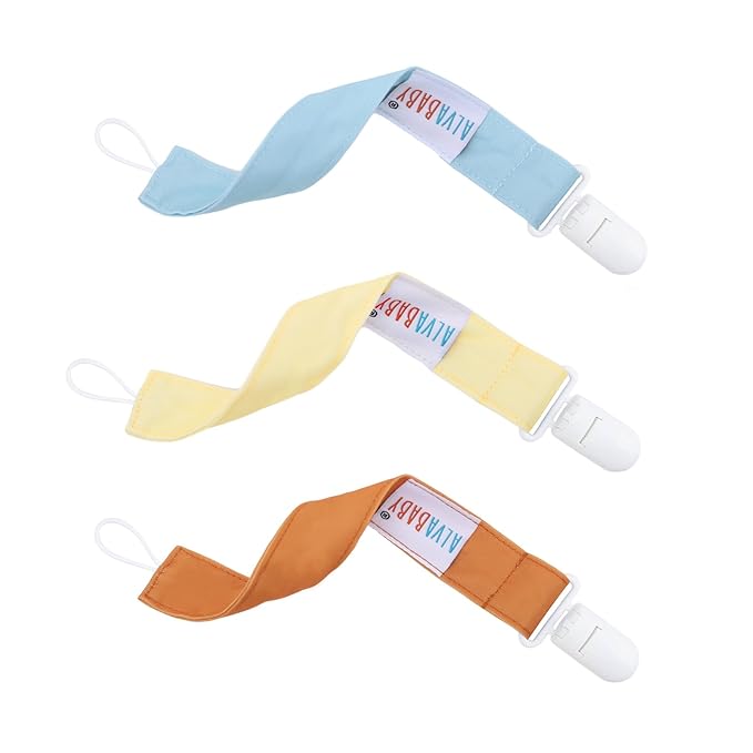 ALVABABY Pacifier Clips for Neutral Boys Girls 8 Pack Pacifier Binky Paci Holder Leashes for Baby