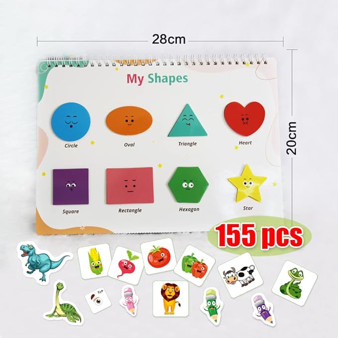 Busy Book for Toddlers Montessori Toys Busy Board for 3+ Year Old Boy Gifts Girl Toys Educational Learning Quiet Activity Books Toddler Airplane Travel Toy 3+ One Year Old Birthday Gift (Multicolored)