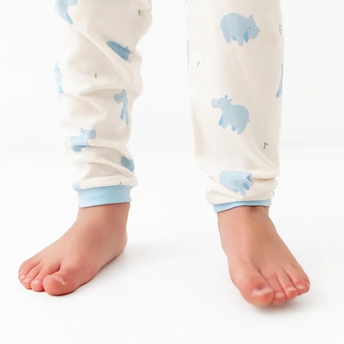 Toddler Pajamas – 95% Bamboo Viscose, 5% Spandex – Soft, Breathable Long-Sleeve Pajama Set for Kids, Sleepwear, Imported
