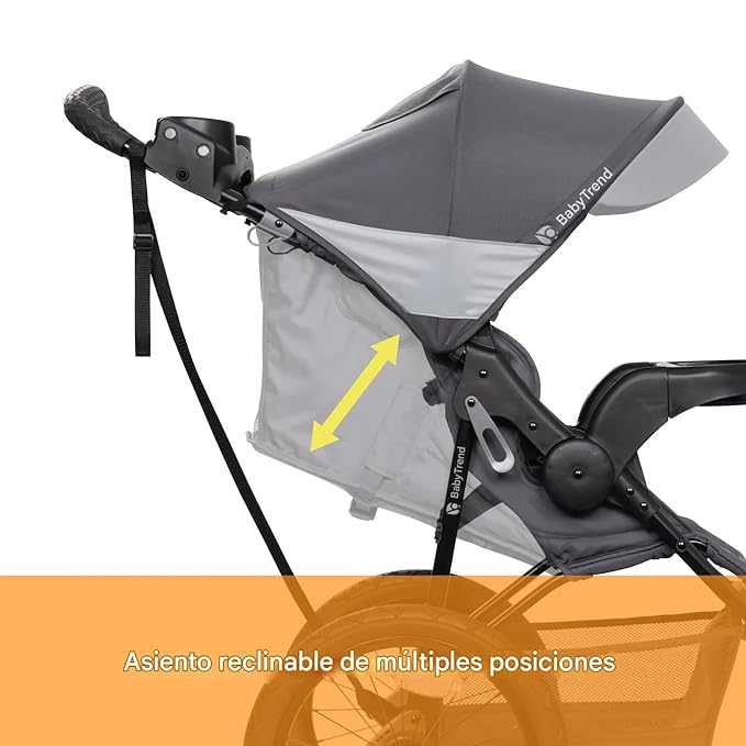 Baby Trend Expedition® Zero Flat Jogger Travel System with LED Lights, Dash Grey