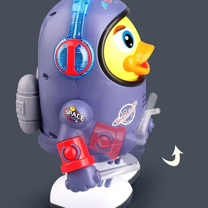 Dancing Space Duck Toy, Cute Space Duck Singing Walking Dancing Toys, Walking Duck Baby Robot, Electric Dancing Duck Toy Baby Musical Toys, Cute Singing Walking Duck Toys with Music LED Lights