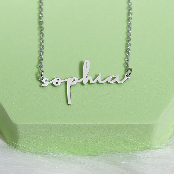 PicturesOnGold.com Custom Name Necklace For Women Personalized Name Necklace in Sterling Silver or Gold Necklace Personalized with any Name or Word