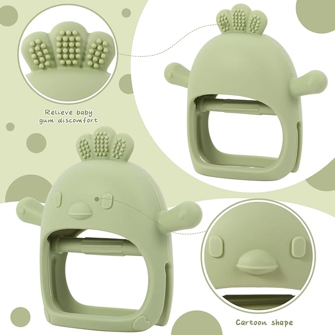 Baby Teething Toys, Teething Toys, Teethers for Babies 3-6 Months, Baby Chew Toys, BPA Free Teether Mitten with Soft Texture for Sensory Exploration and Itching Teething Relief