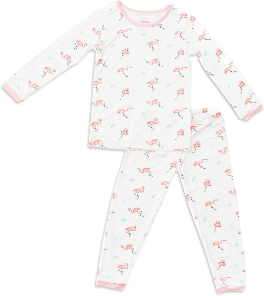 Toddler Pajamas – 95% Bamboo Viscose, 5% Spandex – Soft, Breathable Long-Sleeve Pajama Set for Kids, Sleepwear, Imported