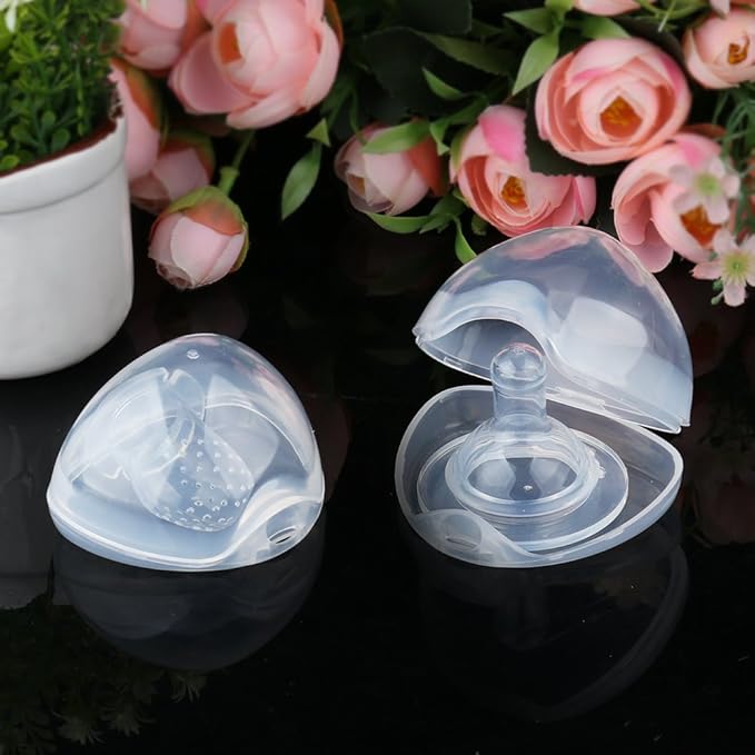 Accmor Pacifier Case, Pacifier Holder Case, Pacifier Container for Travel, BPA Free, Transparent, 6 Pack