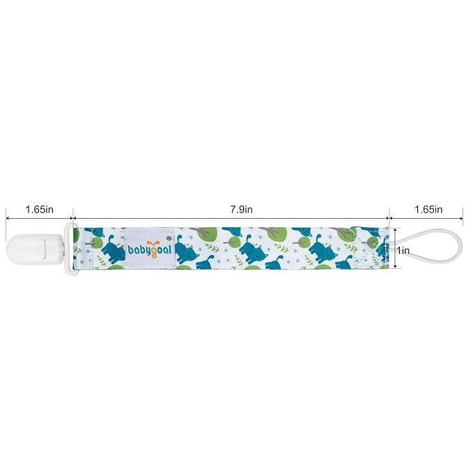 Babygoal Animal Pacifier Clips, 6 Pack Binky Paci Holder and Leash for Boys and Girls Fits for Most Pacifier, Binkie Styles & Baby Teethers & Toys and Gift 6PB04