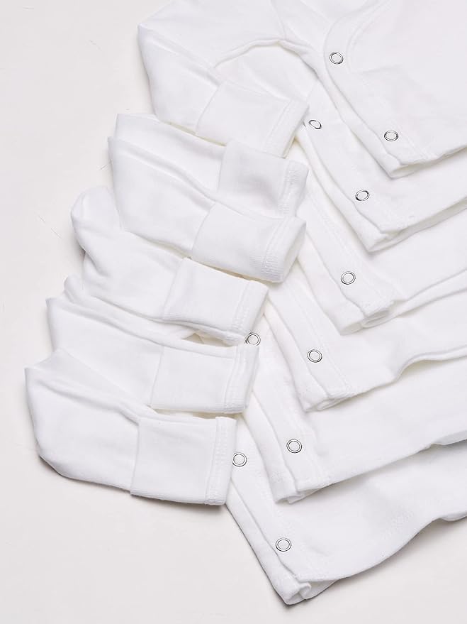 Gerber Baby 6-Pack Long-Sleeve Side-Snap Mitten-Cuff Shirt