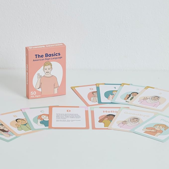 ASL Flash Cards - 200 American Sign Language Flash Cards for Beginners, Kids, Teens and Adults