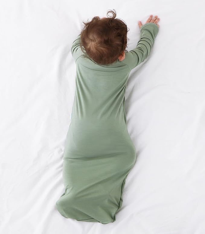 Baby Sleeper Gown Viscose from Bamboo Newborn Nightgowns Unisex Long Sleeve Sleep Sack