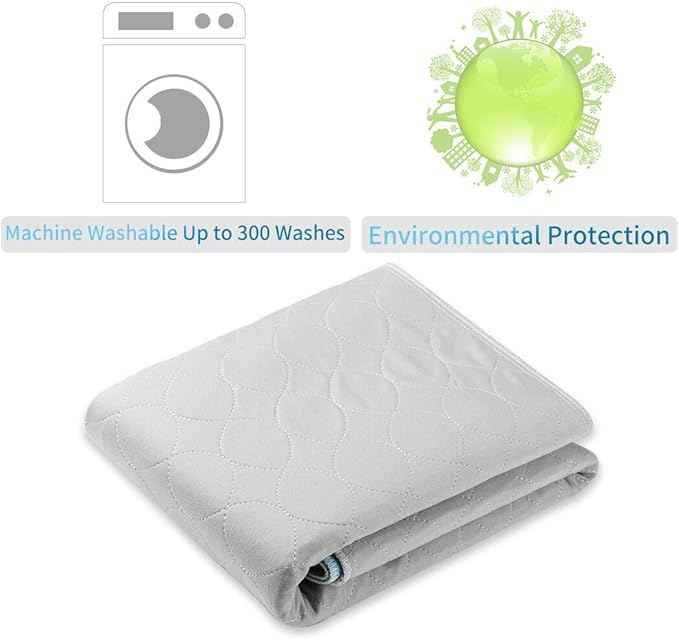 Reusable Bed Pad (XXL 36×76 Inch) - Waterproof, Washable and Nonslip Incontinence Underpads with Tuck-Ins for Adults and Pets (King, Cal-King)