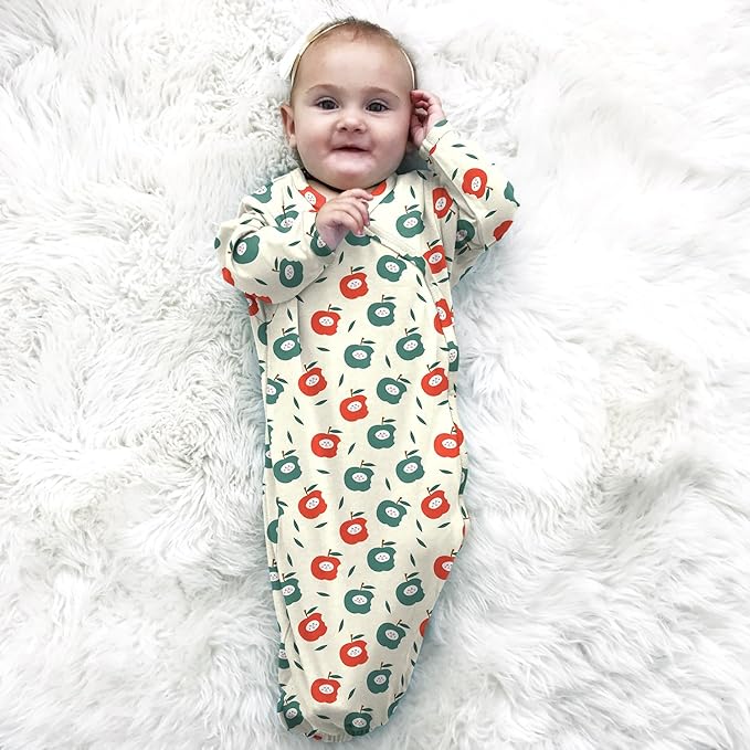 Babysoy Newborn Baby Kimono Wrap Around Snap Sleeper Gown Sack Bundler