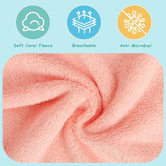 HOMEXCEL Baby Washcloths 24 Pack-Microfiber Baby Bath Face Towel 11.5 x 11.5 Inch Extra Absorbent and Soft Burp Cloth and Wash Cloths for Newborn-Infants and Toddlers-Gentle On Sensitive Skin