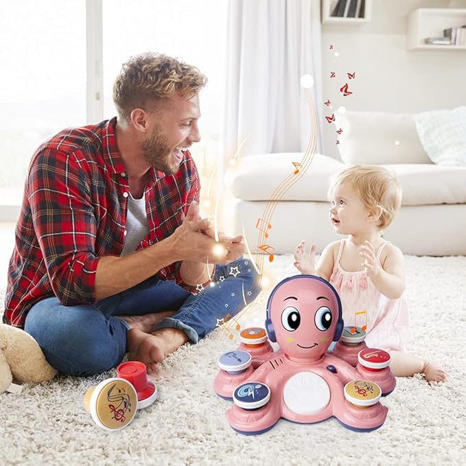 Baby Musical Toys Learning Toys for Toddlers, Octopus Music Toys, Preschooler Musical Educational Instruments Toy for Baby, Birthday Toys for Girls Boys