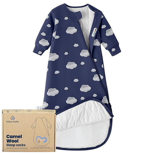 Unisex Sleeping Bag for Babies and Toddlers 1.0 Tog Sleep Sack 6-18Months, Newborn Sleep Sack, Wearable Blanket Baby, One Piece Long Sleeves, Gifts for Baby